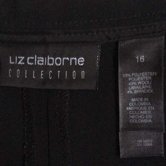 Black Dress Pants by Liz Claiborne Size 16 - Picture 3 of 4